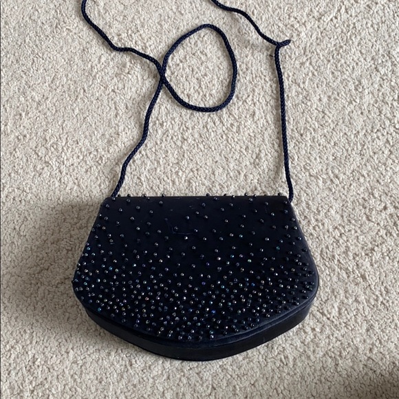 Black Beaded Crossbody Bag - Picture 1 of 2